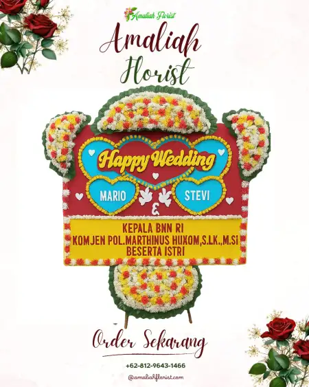 Papan Bunga Pernikahan Dahor